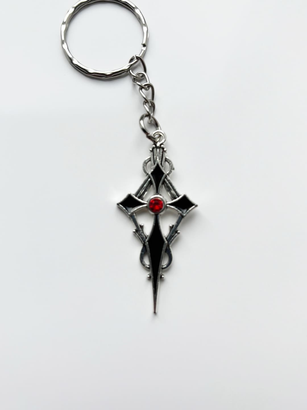 Black Cross Keyring / Keychain | Alt Goth Emo Y2k Spooky - Etsy