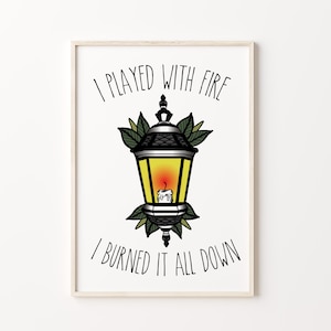 Tigers Jaw ‘Never Saw It Coming’ Lyric Inspired Print A4 A5