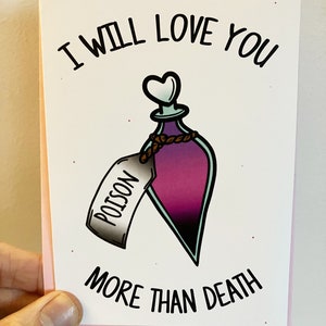 Creeper 'Mehr als der Tod' Valentinstagskarten | Emo Pop Punk Goth