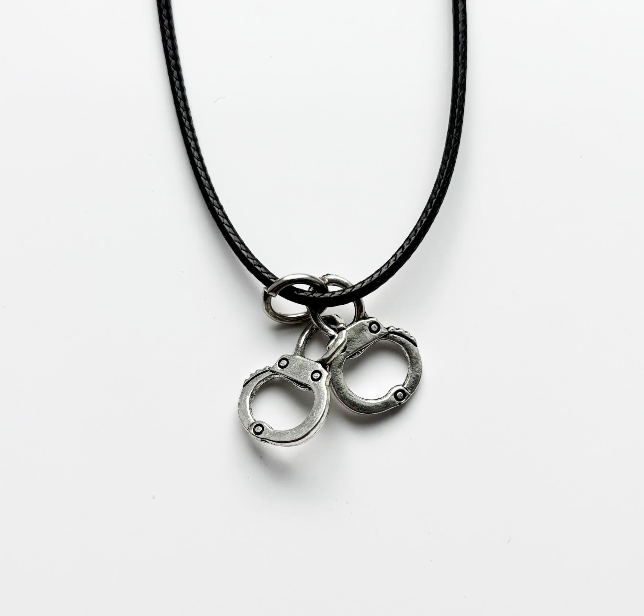 Handcuff Cord Rope Choker Necklace & Pendent | Emo Goth Alternative - Etsy