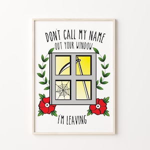 Taking Back Sunday 'Head Club' Lyric Inspired Print A4 A5