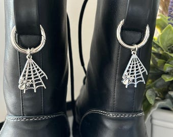 Spider Web Boot Charms | Alt Metal emo punk rock tattoo
