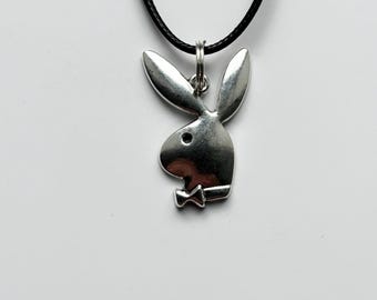 Black Rabbit Skeleton Necklace by Defy / Cool Statement Jewelry