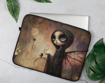 Fantasy Fairy-laptophoes, waterdichte neopreen beschermhoes, etherische elfenkunst, cadeau voor heks