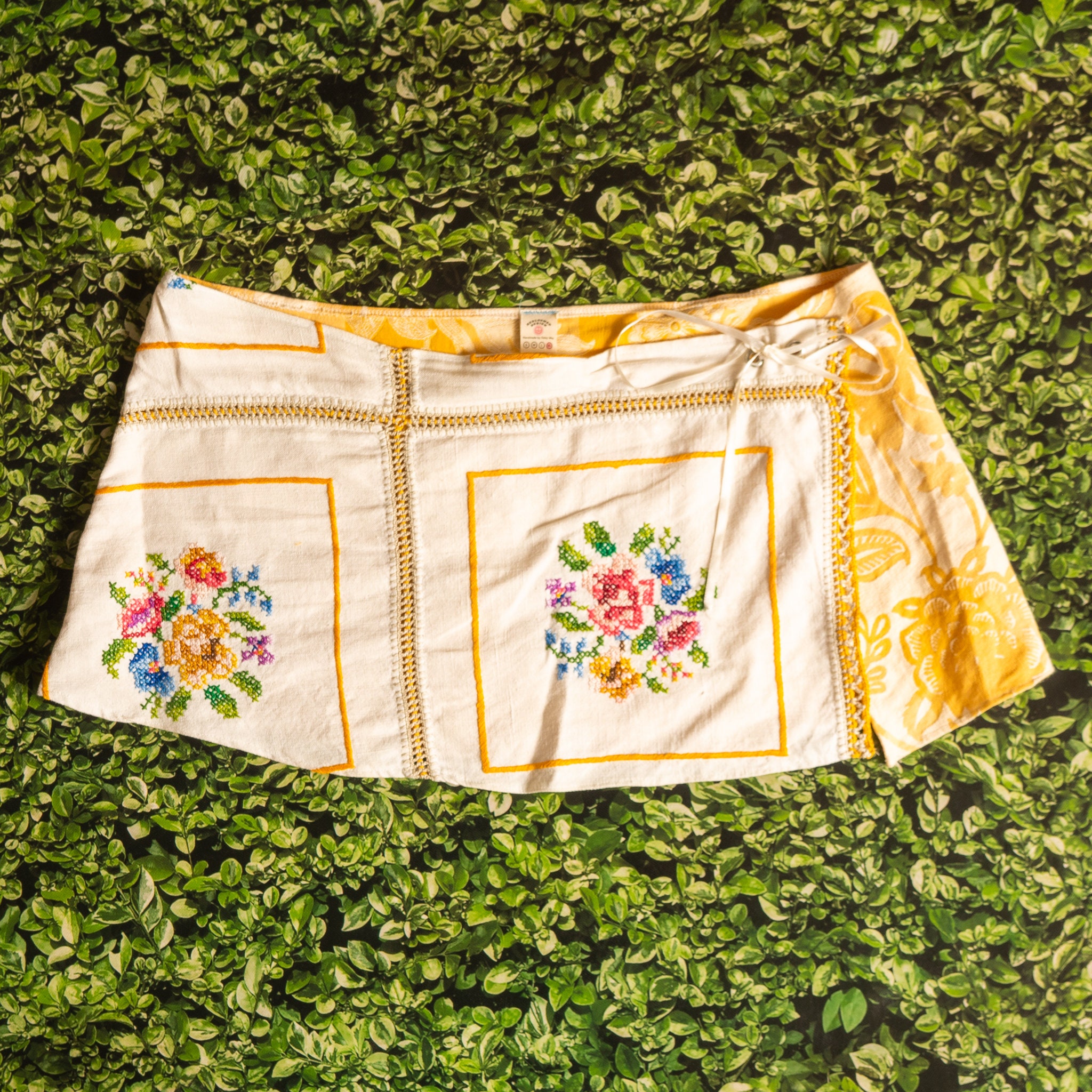 Embroidered Wrap Skirt