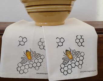 100% cotton tea towel - Bee Print