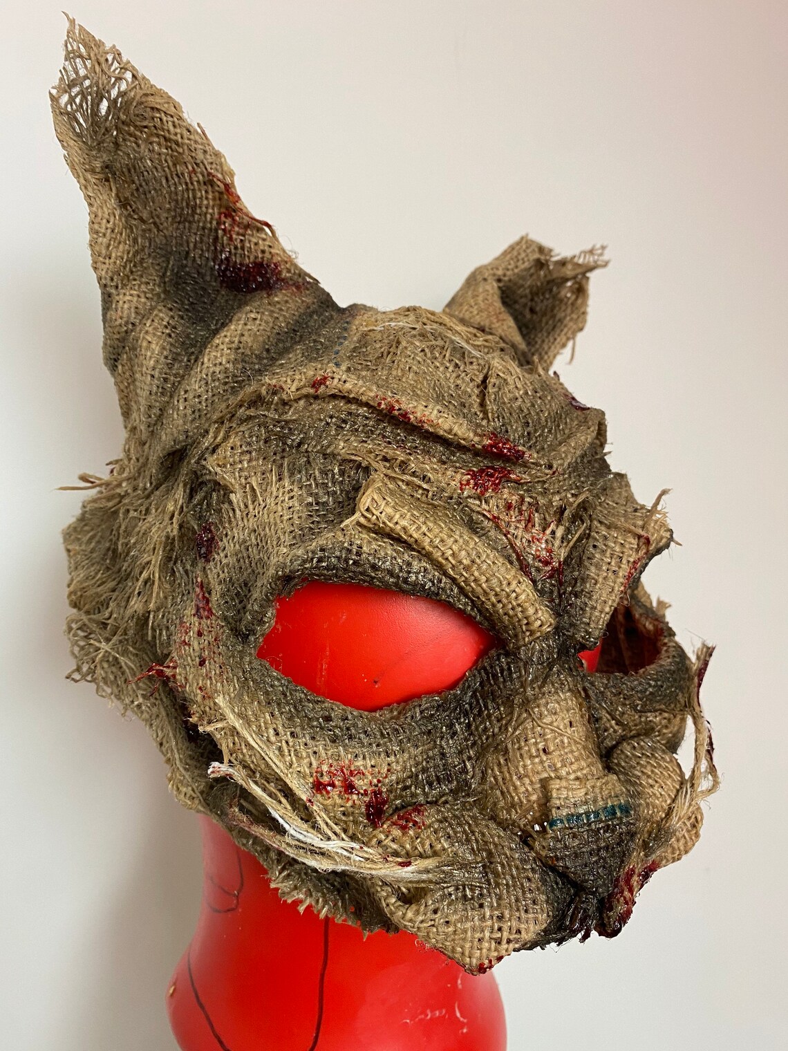 Scary Creepy Hessian/burlap Cat Mask LATEX - Etsy