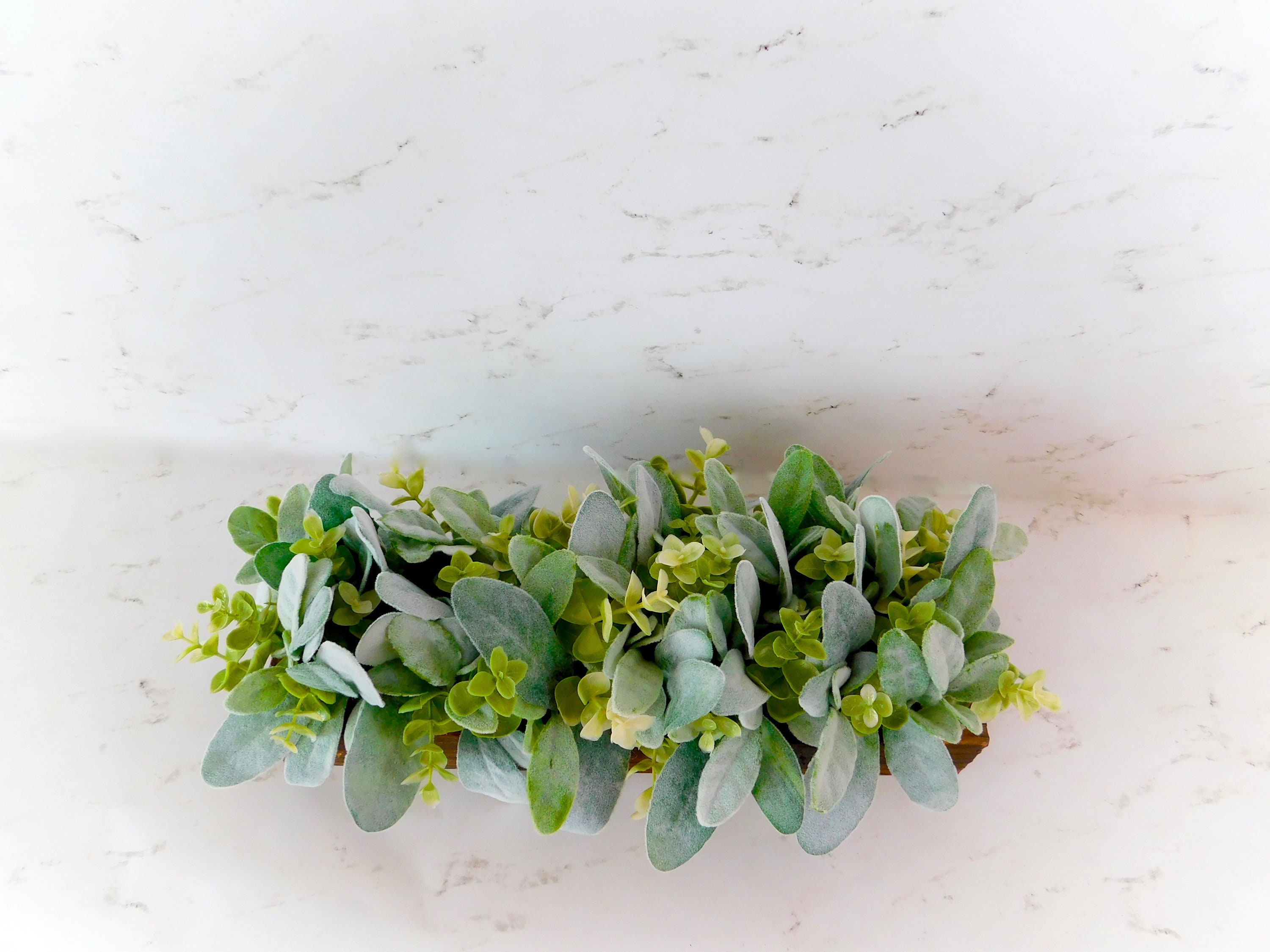 Lambs Ear Decor Lambs Ear Centerpiece Farmhouse Centerpiece Etsy