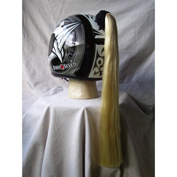 bike helmet with ponytail Psc Pigtail Bicycle Braids Hair Tails for Any Helmets Decorations Cup Reusable : Sports & Outdoors With a one Ponytail friendly Bicycle Helmet