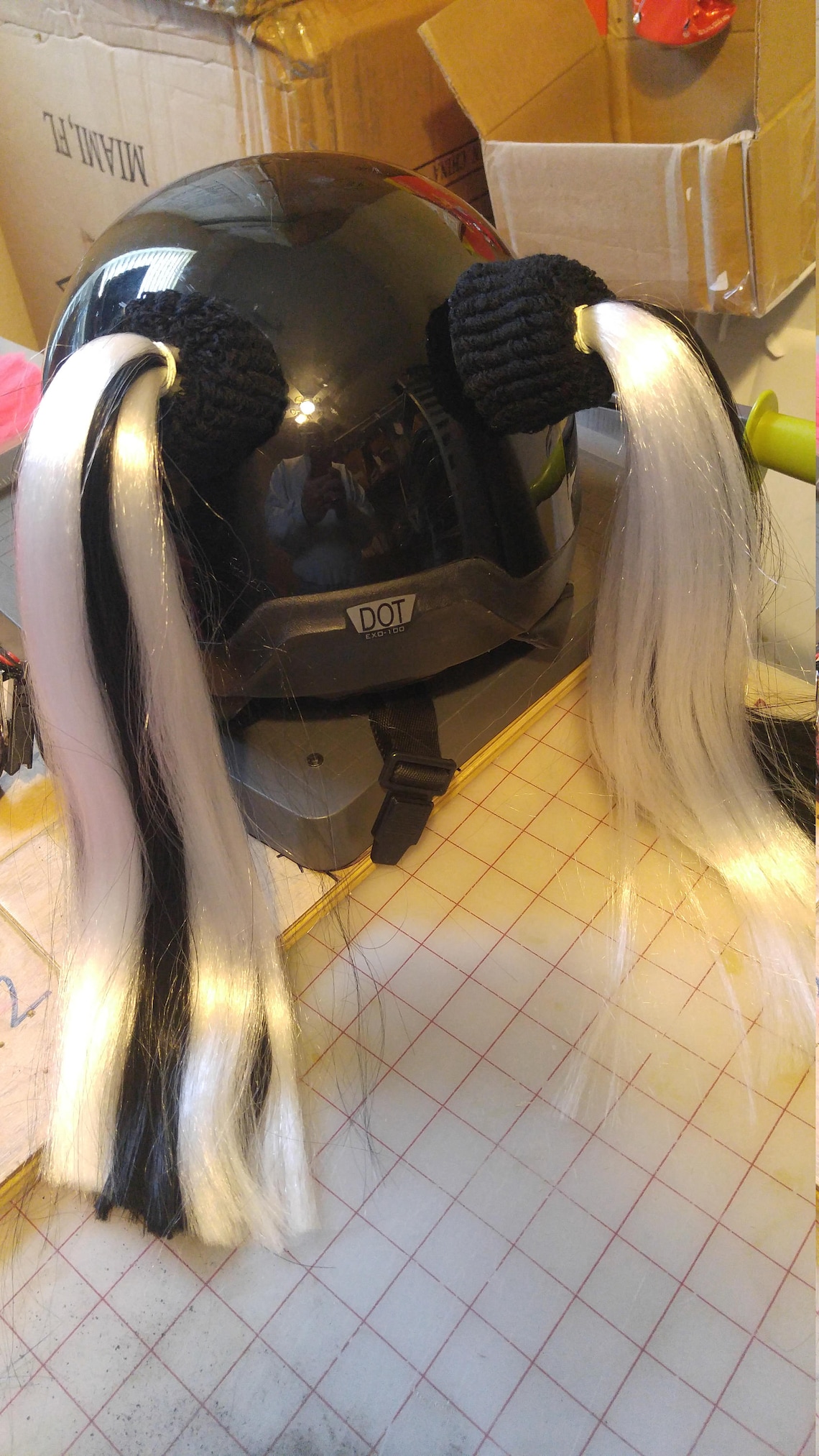 Custom 2 Color Motorcycle Helmet Pigtails for Team School & - Etsy