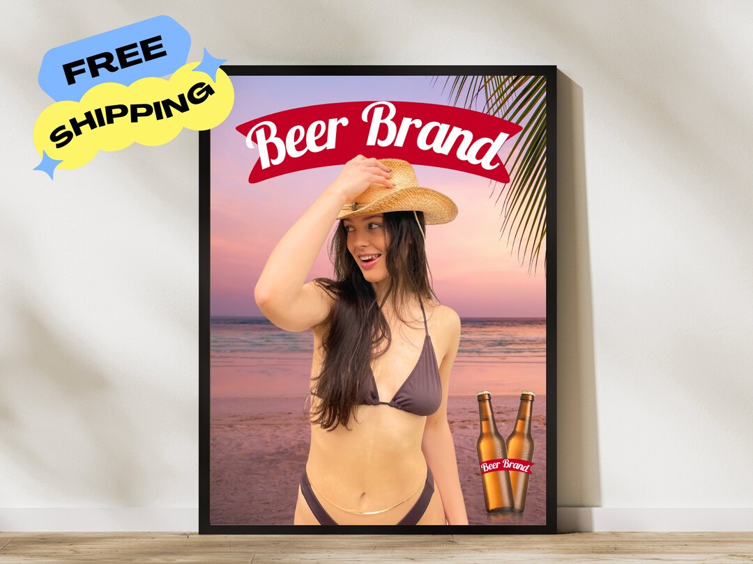 Tik Tok Beer Poster ANY DRINK BRAND Express Shipping Available Custom