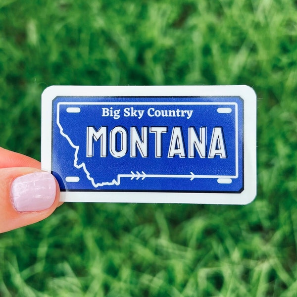 Montana Sticker | Montana License Plate | MT Tag Sticker | Big Sky