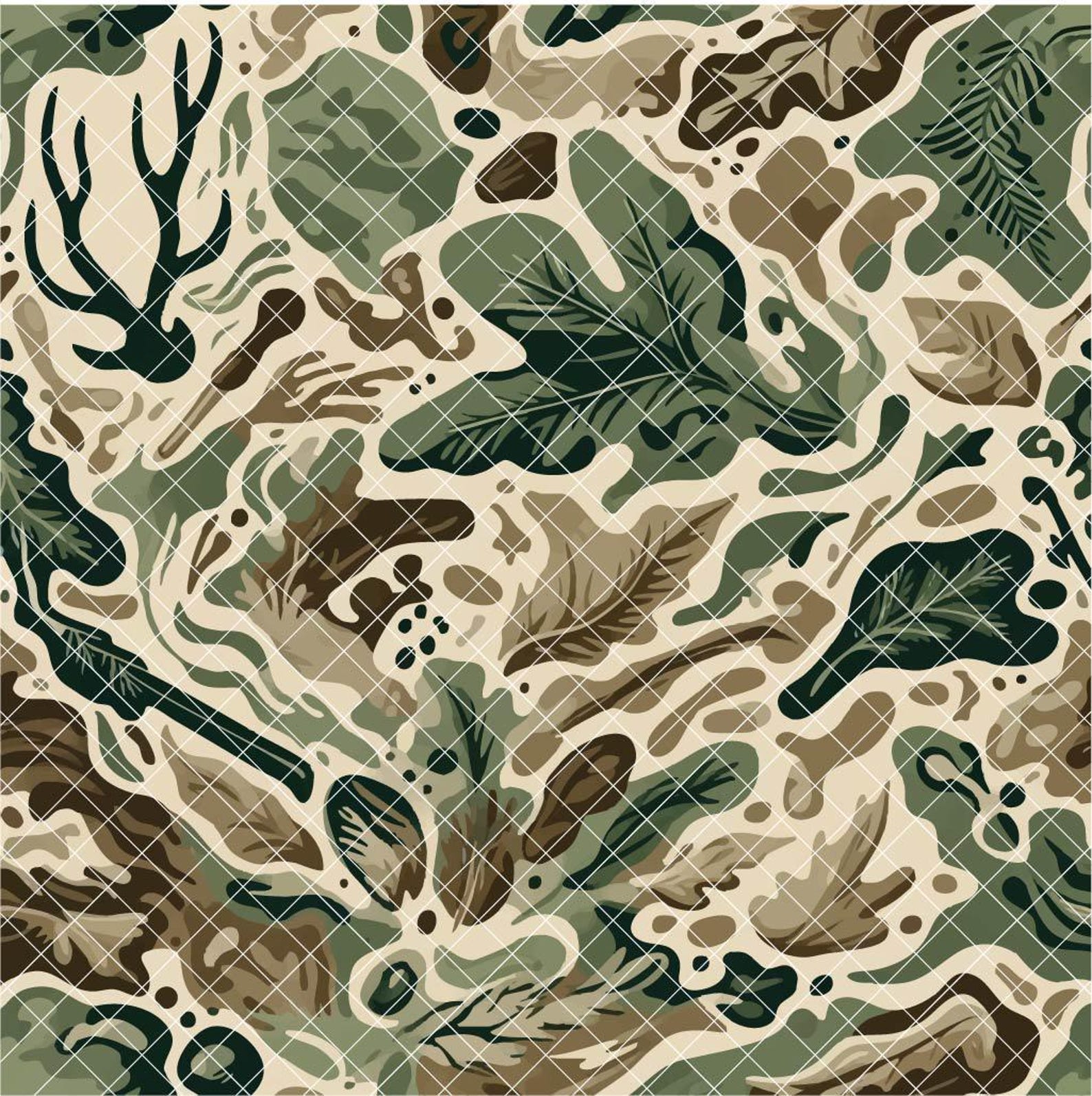 Camo Seamless Pattern - Green & Earth Tones | Digital Download | Jpeg ...