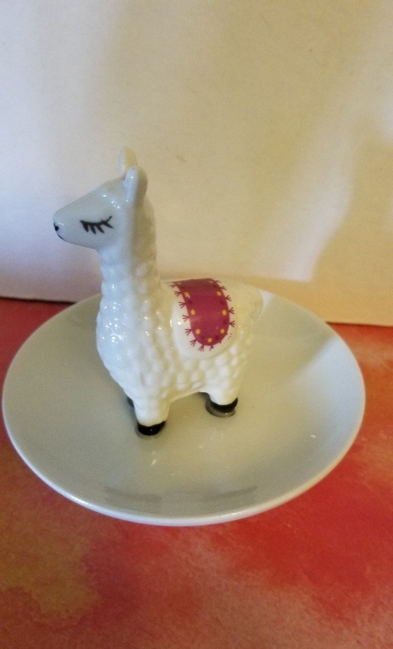 Kids Jewelry box Jewelry holders Llama party favor Llama Jewelry holder Trinket Dish Jewelry Personalized Women Ring holder Girls