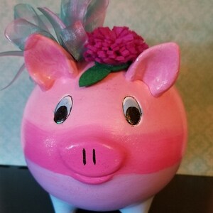 Piggy Bank, Ombre, Vintage Piggy Bank, Hand painted piggy bank, Kids Bank, Girls Piggy Bank