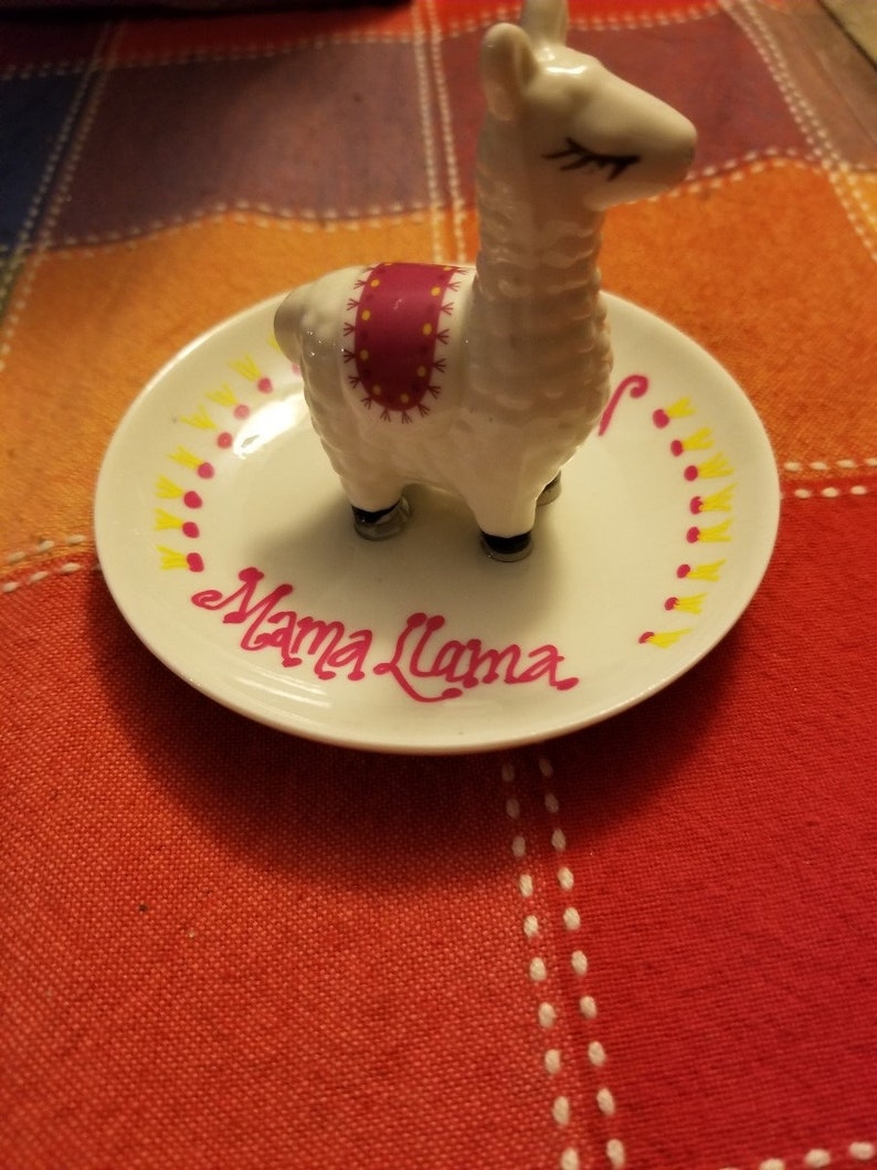 Kids Jewelry box Jewelry holders Llama party favor Llama Jewelry holder Trinket Dish Jewelry Personalized Women Ring holder Girls