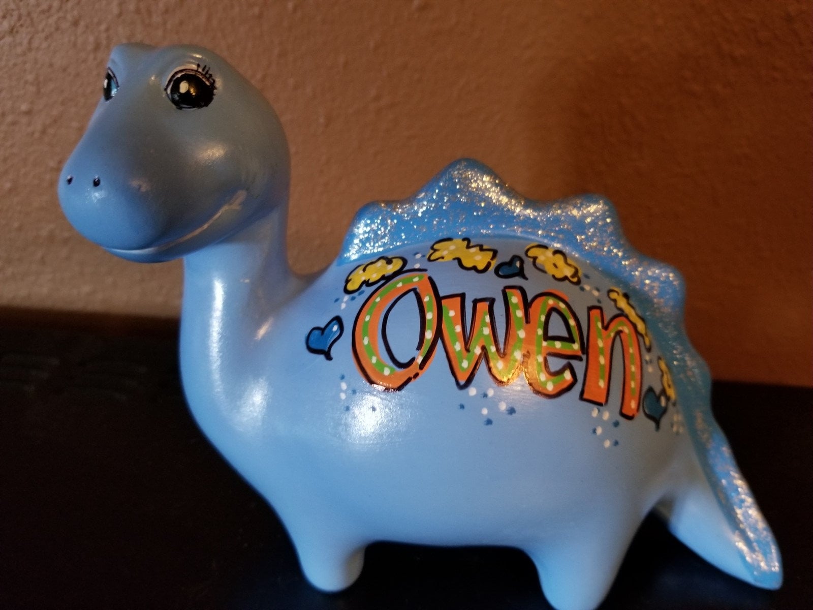 Dinosaur Piggy Bank Baby Personalized Stegosaurus Etsy