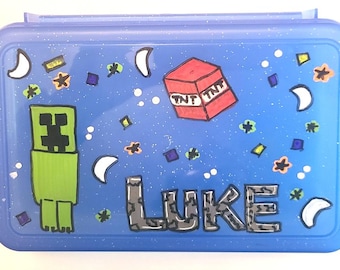 Personalized Video Game Pencil Box: Robot Theme, Back to School