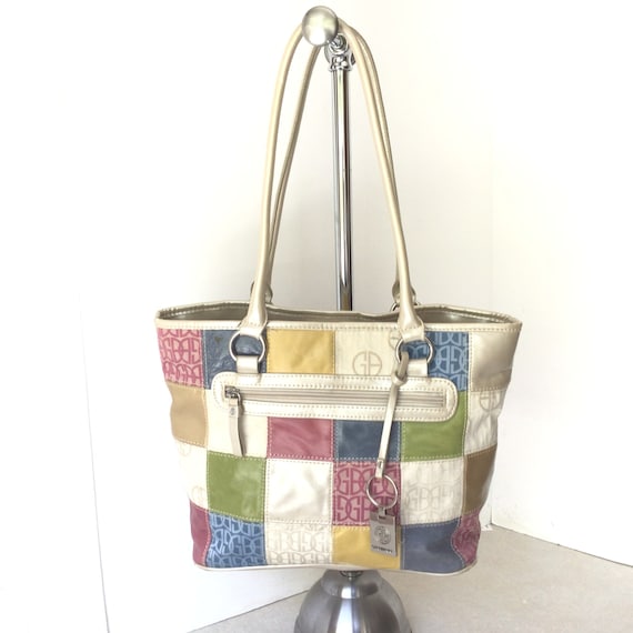Giani Bernini Multicolor Patchwork Leather And Fa… - image 1