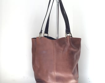 Tignanello vintage brown leather book bag (so soft!) Tignanello Backpack Sling Dark Brown Soft Leather Shoulder  main image 3