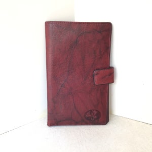 Cartera de cuero de vaca de grano superior vintage en marrón cálido de Buxton
