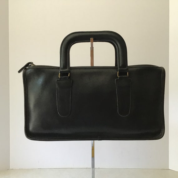 Coach Bonnie Cashin Era Black Leather Business Tot