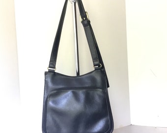 Liz Claiborne Black Faux Leather Shoulder Bag