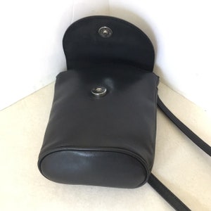 Brighton Black Leather Shoulder Bag With Brown Braided Leather Accent Strap image 6