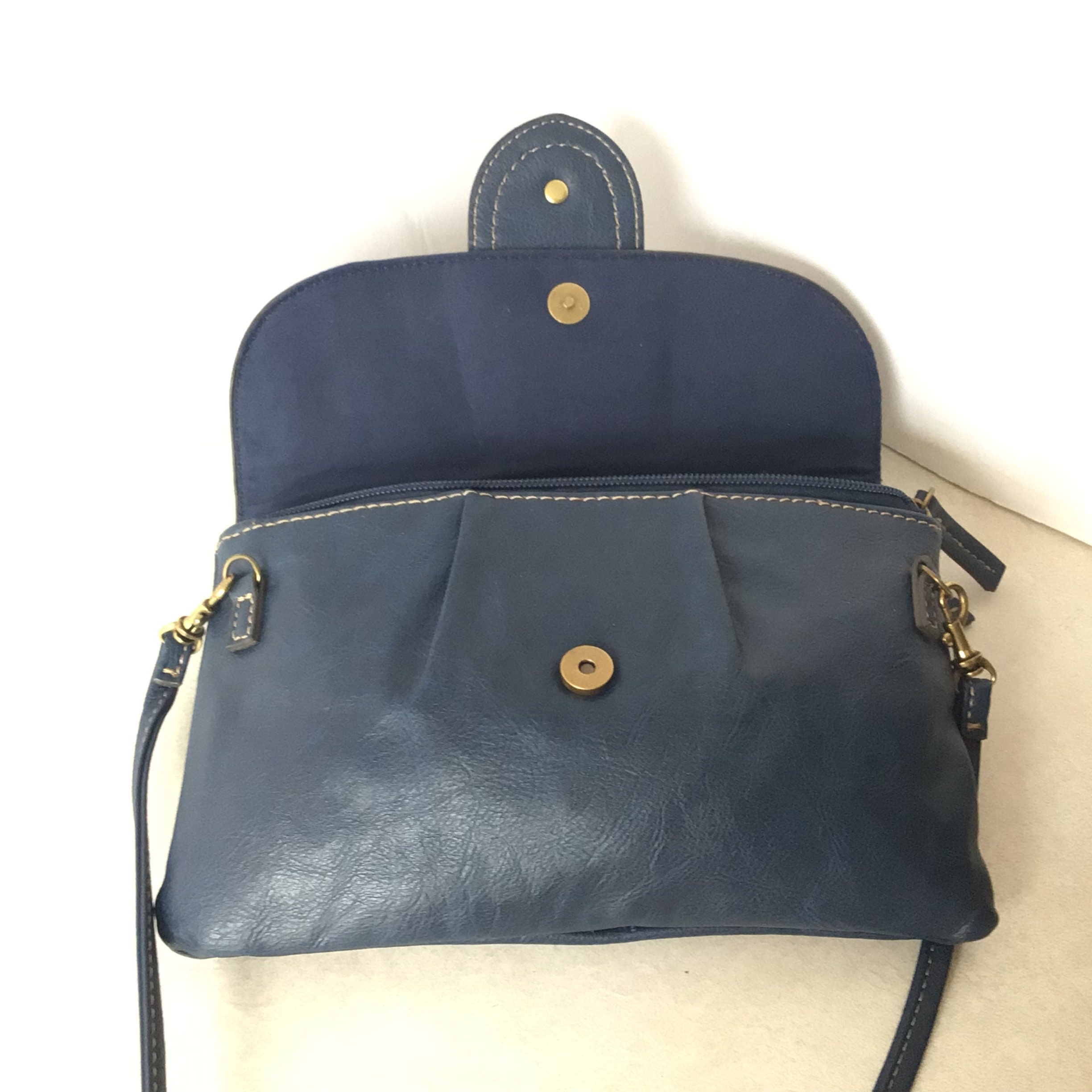 CHAPS Ralph Lauren Blue Faux Leather Shoulder Bag -  Denmark