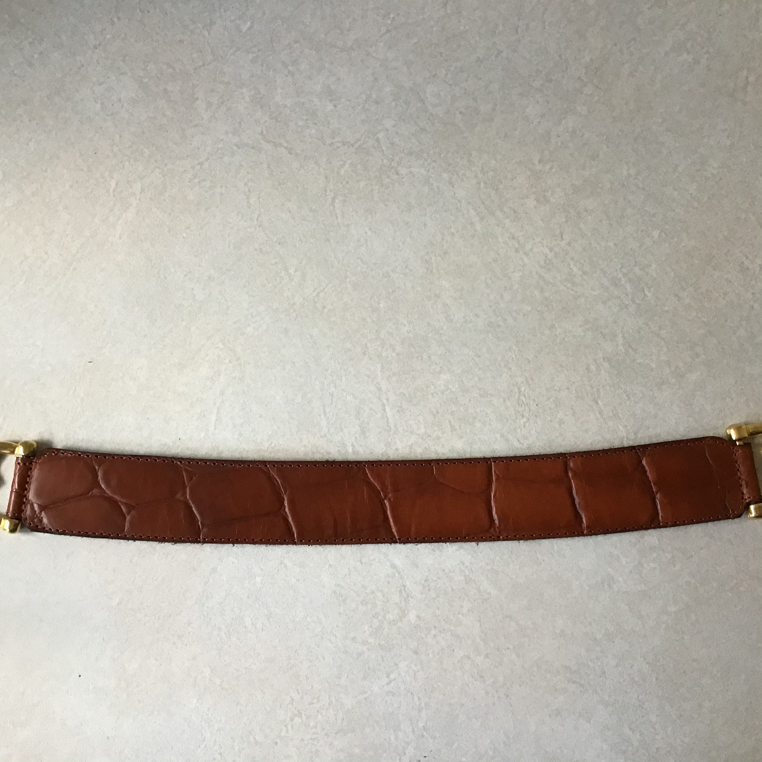 Adoppia Vita Vintage Italian Leather Brown Belt With Gold Tone | Etsy