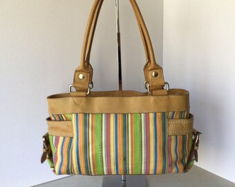 fossil striped purse