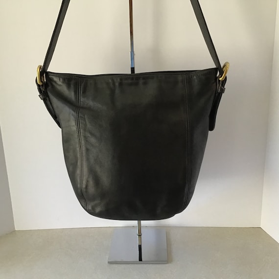 Coach Vintage USA Black LeatherWare Bucket Bag