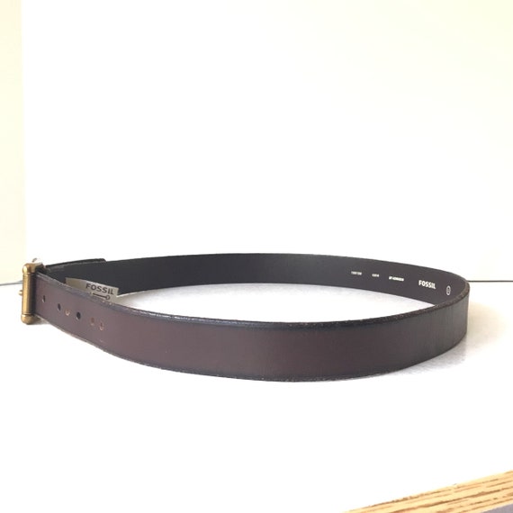 Fossil Vintage Leather Jeweled Brown Belt - Size L Vintage Fossil Belt Womens Size small, Brown Leather, Large  main image 4