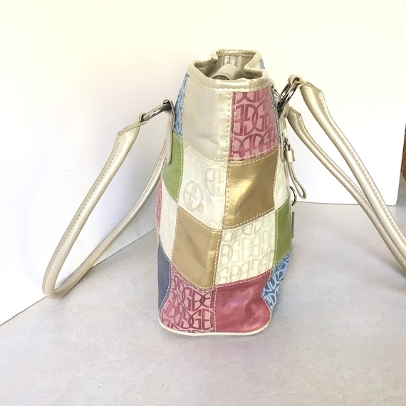 Giani Bernini Multicolor Patchwork Leather And Fa… - image 4