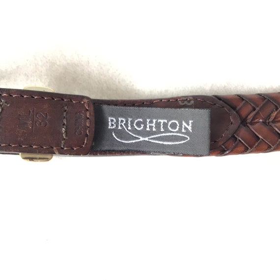 Brighton Brown Woven Leather Belt With Antiqued S… - image 4