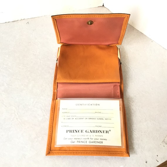 Prince Gardner Orange and Brown Tri-fold Kisslock… - image 6