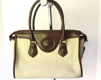 Vintage Dooney & Bourke All Weather Pebble Leather Beige and - Etsy