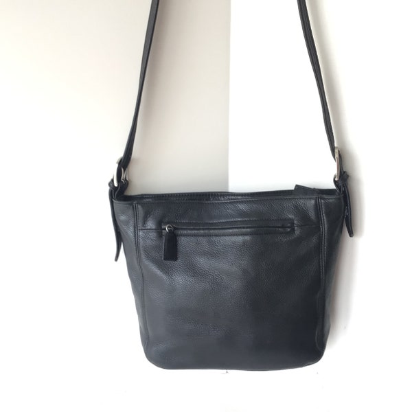 Tignanello Genuine Leather Shoulder Bag In Black