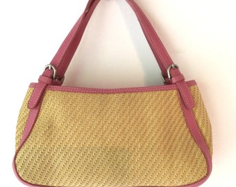 fossil basket weave bag