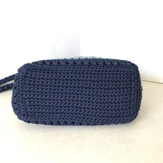 Woven Shoulder Bag In Shades Of Blue And Green - image 5