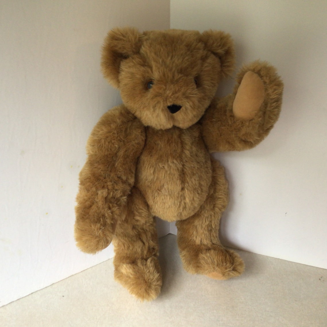 Authentic Vermont Teddy Bear Brown 17 Vintage Plush Etsy