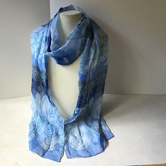 Silk Story Mu Lan Light Weight Sun Screen Silk Gradient Shaded Scarf Oblong Shawl Wrap Silk Story Mu Lan Light Weight Sun Screen Silk Gradient Shaded Scarf Oblong Shawl Wrap