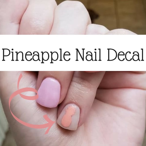 Pineapple Nail Decals - Pineapple Nail Decal - Pineapple Nail Sticker - Coral Pineapple Decal - Nail Sticker Decals - Manicure Decals