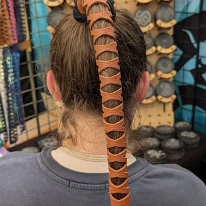 Classic Leather Snap Wrap | Hair Wrap Handcrafted from Genuine Leather | Perfectly-Tamed Ponytails