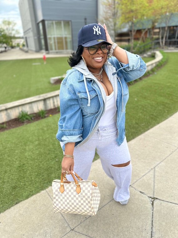 Denim Hoodie Shacket