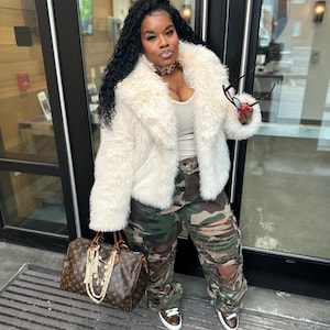Distressed Camo Cargo Pants