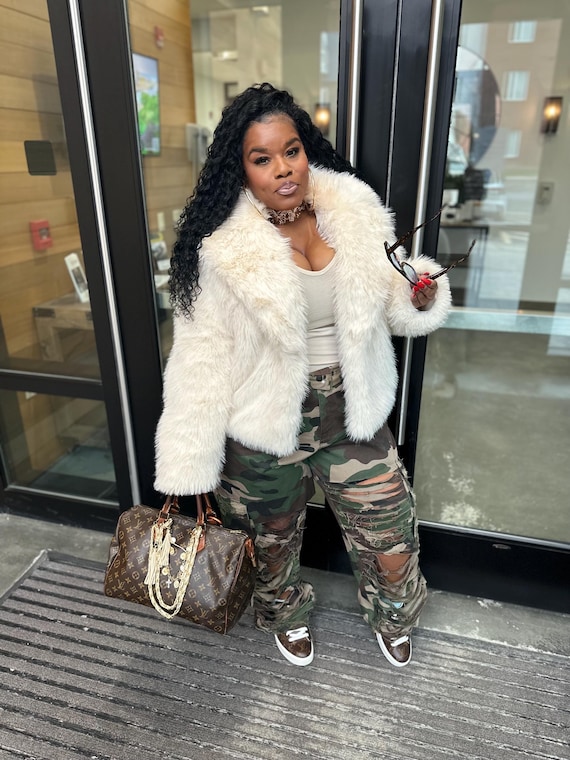 Distressed Camo Cargo Pants