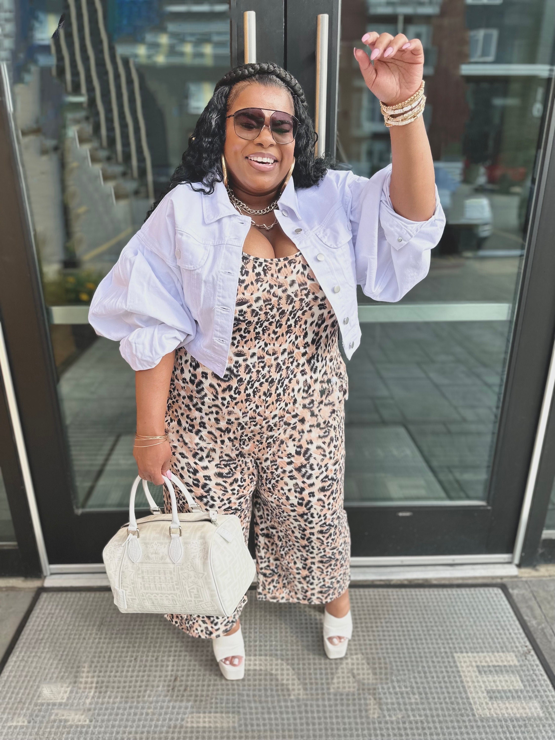 Leopard Jumpsuit Plus Etsy UK
