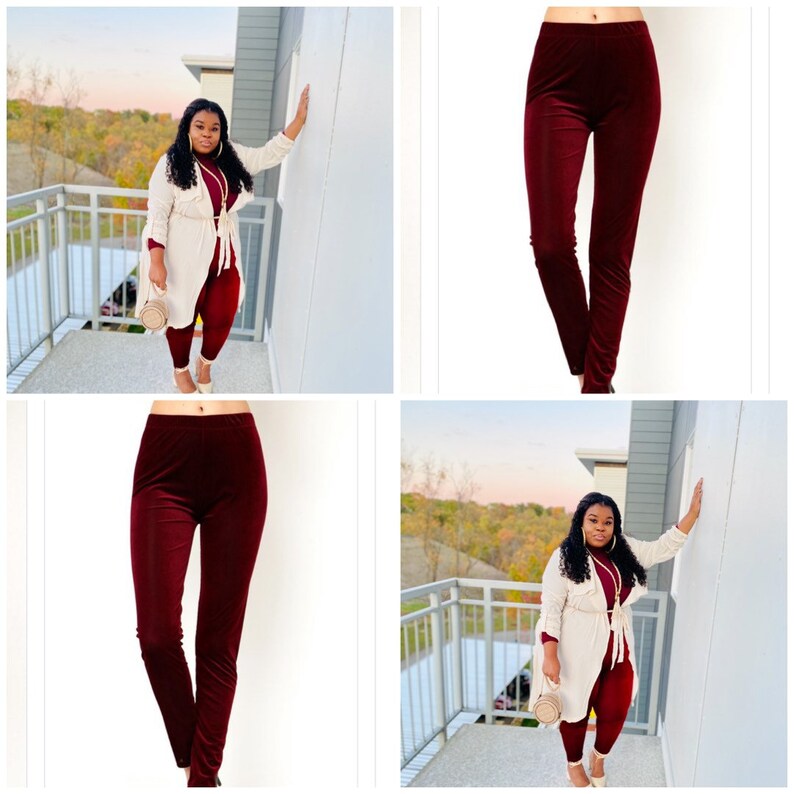 Corduroy Burgundy Leggings