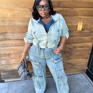 Denim Cargo 2-teiliges Set